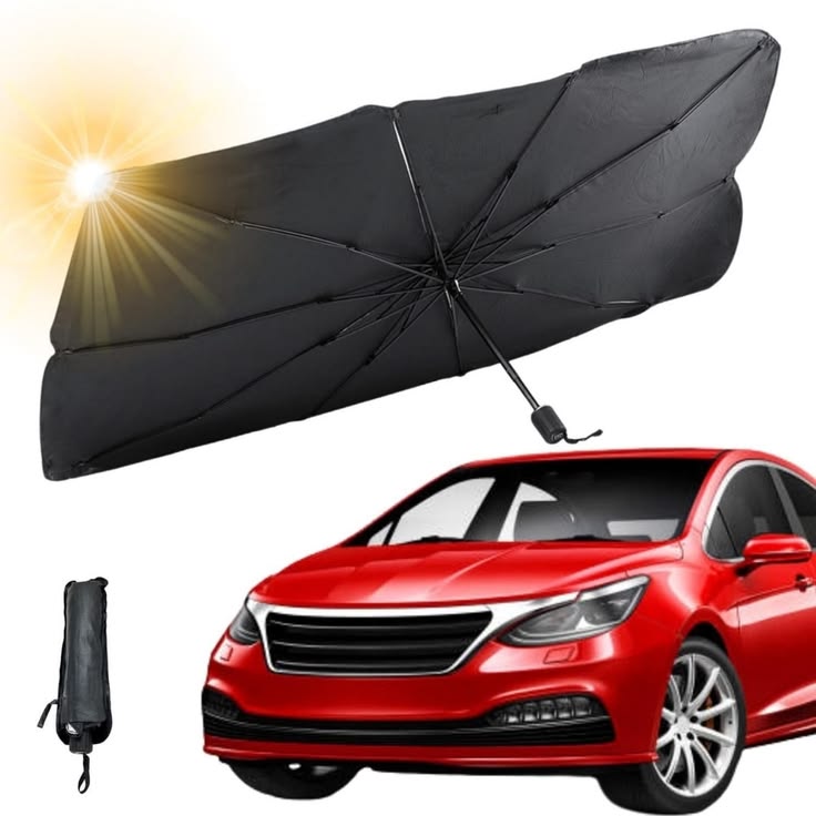 Windshield Car Sunshade (Heat, UV Protection & UV Block Umbrella)(for SUV & Sedan Only)