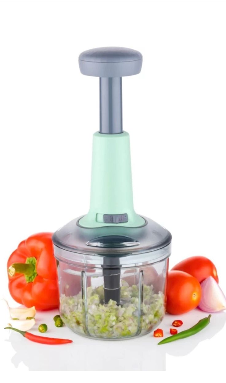 Chopper for Kitchen Use 1100 ML, Push Chopper with 6 Blades, Vegetable ChopperKitchen Accessories Items for Home Cutting Vegetables, Onion, Ginger, Garlic, Salad, Tomato, Potato (C2)