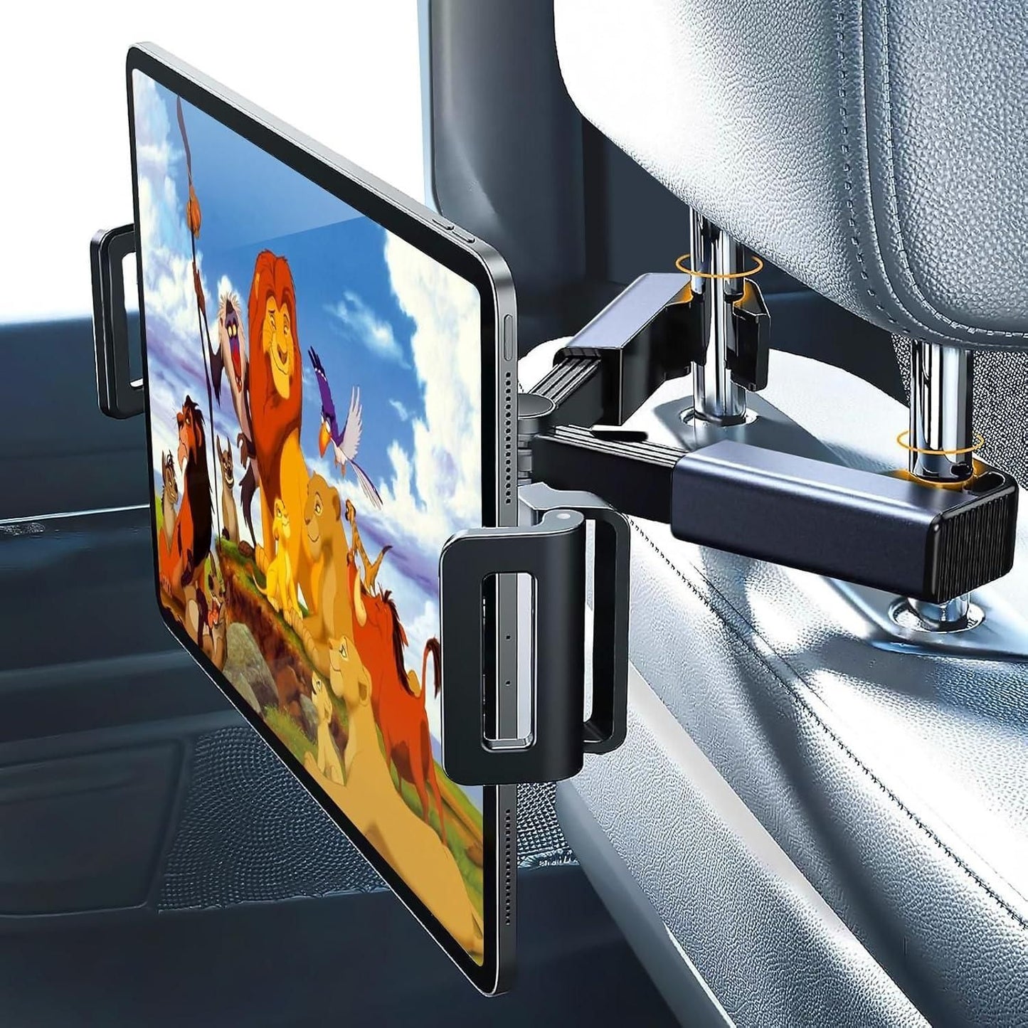 Tablet and Mobile Holder for Car Headrest - Back Seat 360° AdjustableTravel Portable Car Mobile/Tablet Holder Fits All 4.7-12.9" Devices & Headrest Rod
