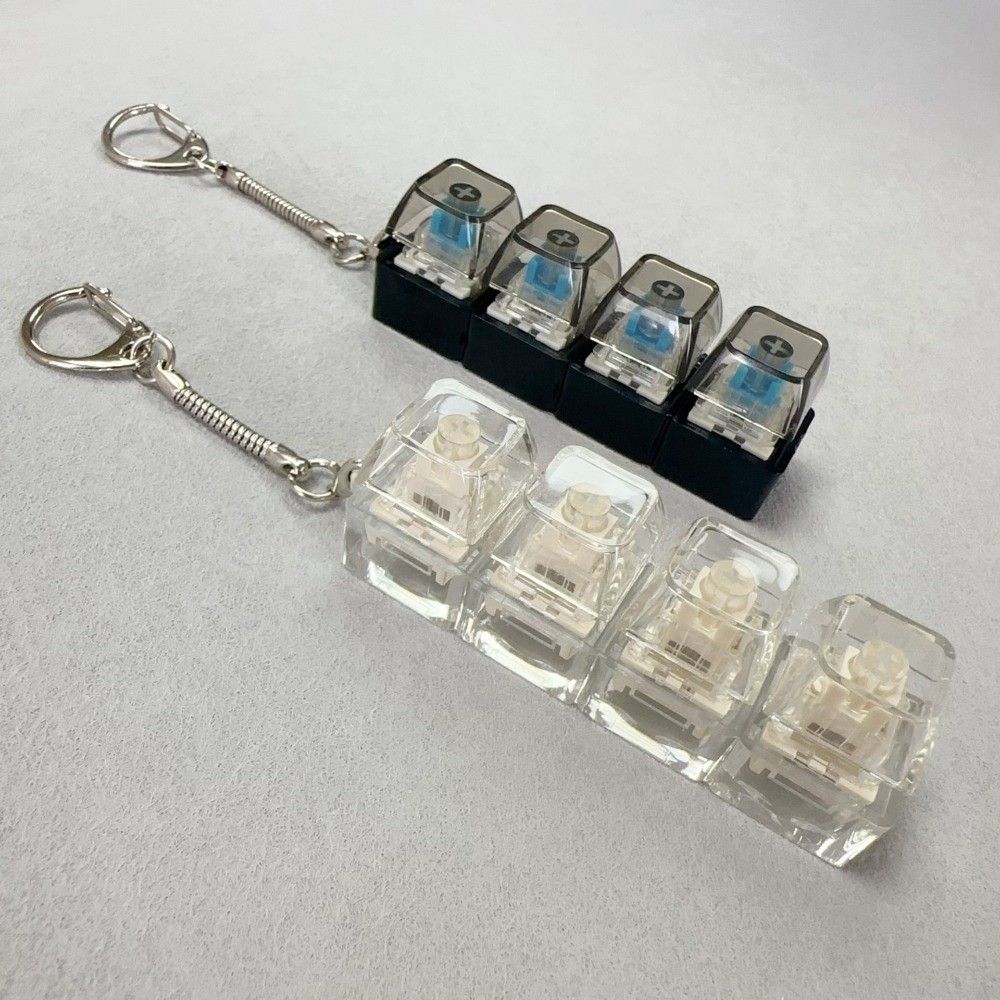 Keyboard Keychain for stress Relief, Keyboard Fidget Keychain Keyboards Decompression Button Finger Clicker Toys Sensory Fun Toys Button Stress Relief Fidgets Gifts to Relieve Stress for Adults