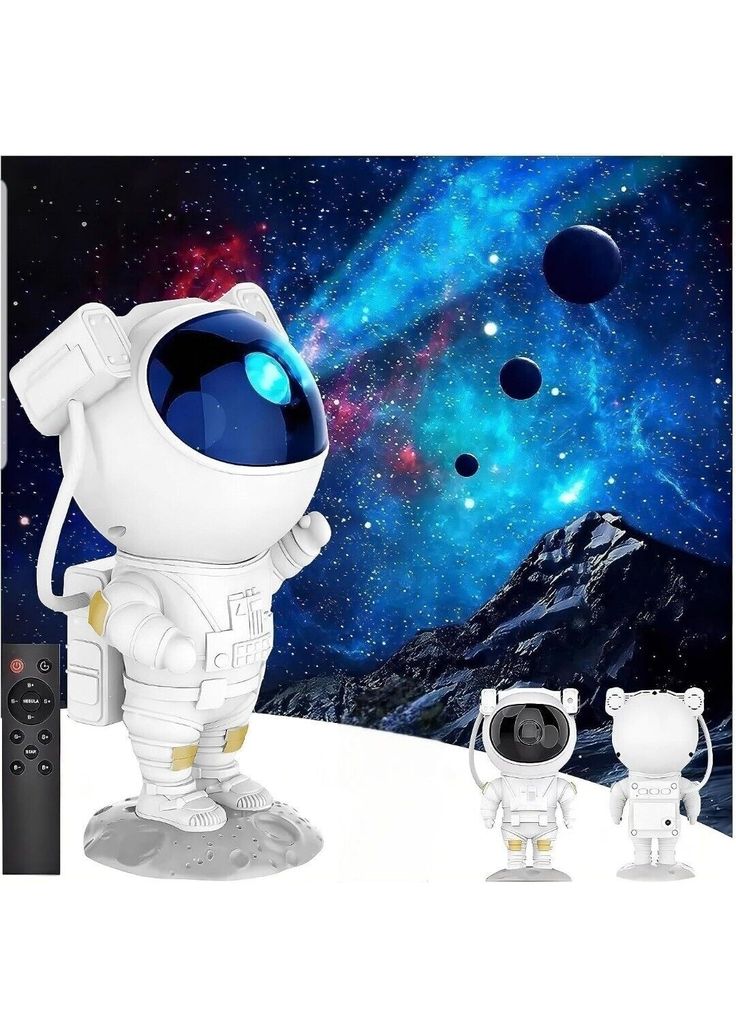 Astronaut Galaxy Projector Night Light – 360° Rotating Nebula Star Projector with Remote Control, Timer & Adjustable Head – Space Lamp for Kids’ Bedroom, Gifts, Gaming Room, Home & Décor