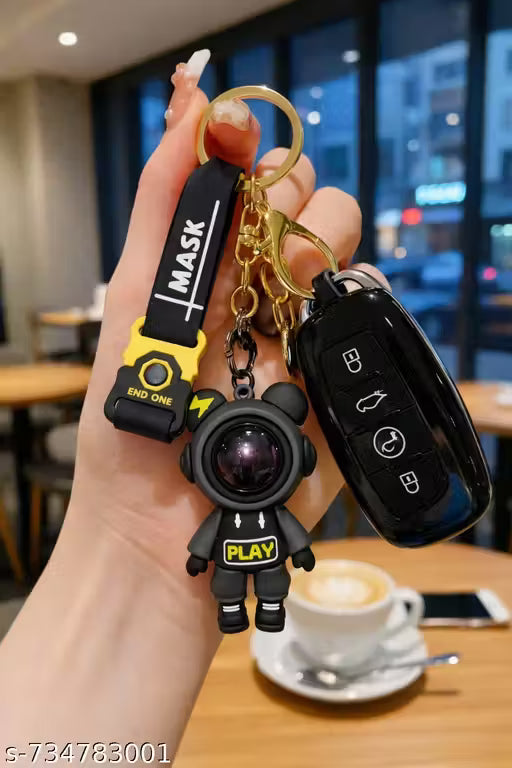 Cute Cartoon 3D Silicone High -Quality PVC Material Keychain, Suitable for Boys and Girls - Pack of 1.