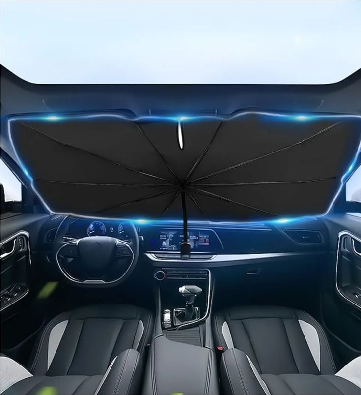 Windshield Car Sunshade (Heat, UV Protection & UV Block Umbrella)(for SUV & Sedan Only)